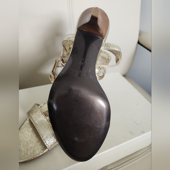 Coach Gold Strappy Heels - Picture 5 of 5